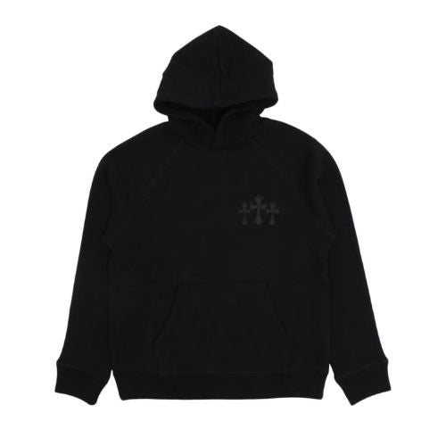 Chrome Hearts Triple Cross Nylon CH Logo Hoodie Black