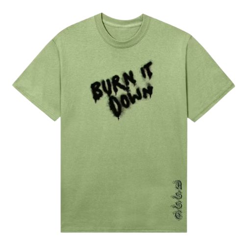 Anti Social Social Club Burn It Down Tee Pistachio