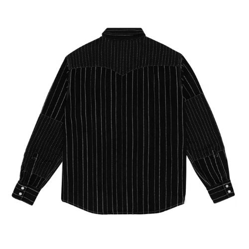 Denim Tears Peace Patchwork Western Button Up Black