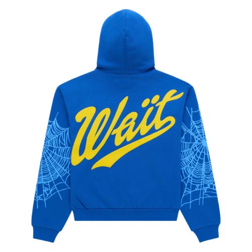 Sp5der Wait 5 Hoodie Blue