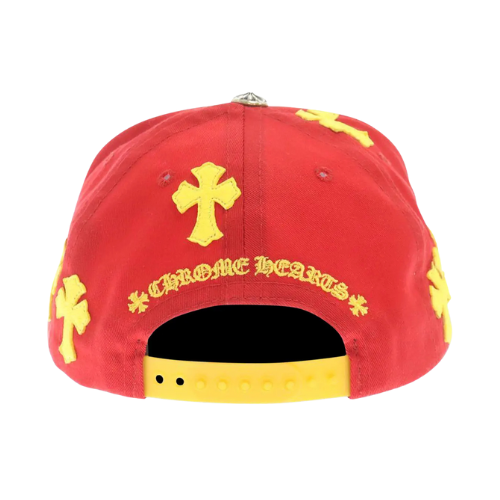 Chrome Hearts CH Cross Patch SnapBack Hat Red