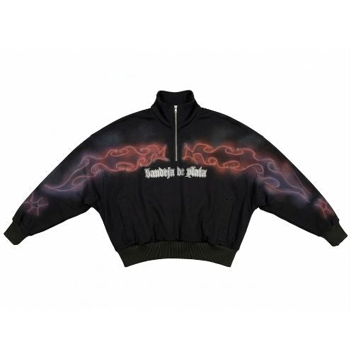 bandeja de plata quarter zip black