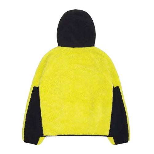 Stüssy Sherpa Paneled Hooded Jacket Lime