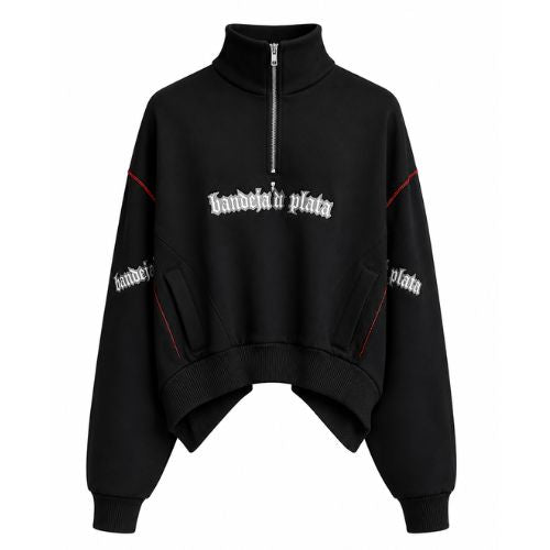 bandeja de plata quarter zip black ft. ToT