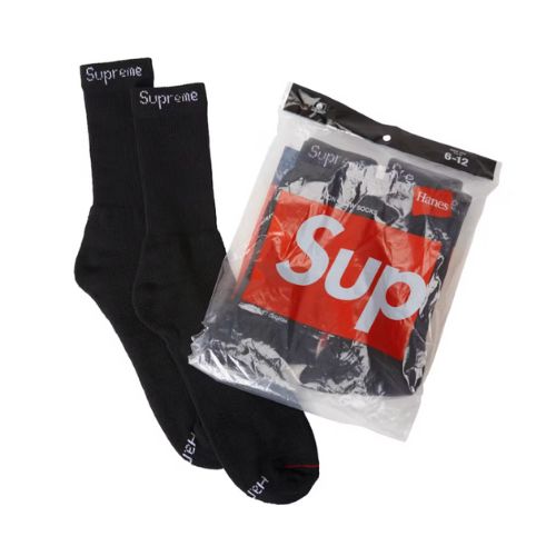 Supreme Hanes Socks (4 Pack) Black