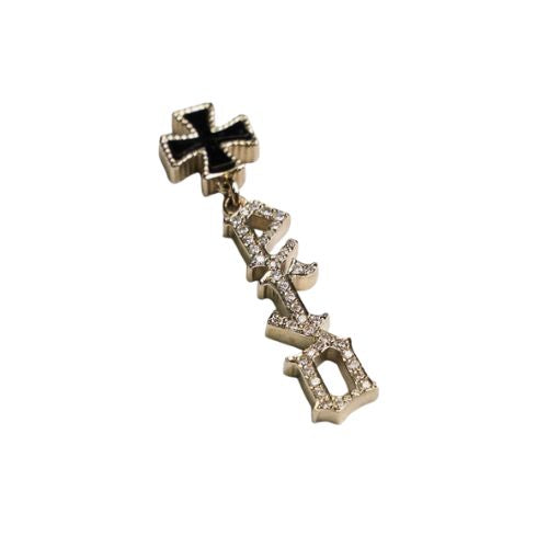 Enfant Riches Déprimés Logo Gold Diamonds Earing