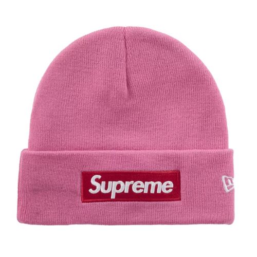 Supreme New Era Box Logo Beanie (FW25) Magenta