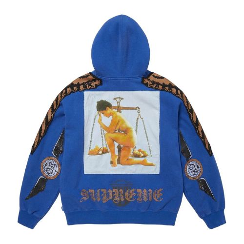 Supreme Wings Zip Up Hooded Sweatshirt (FW25) Royal