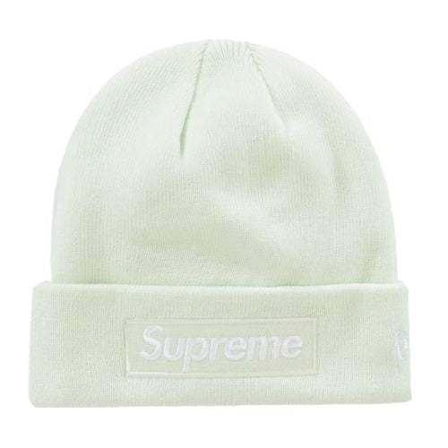 Supreme New Era Box Logo Beanie Light Green