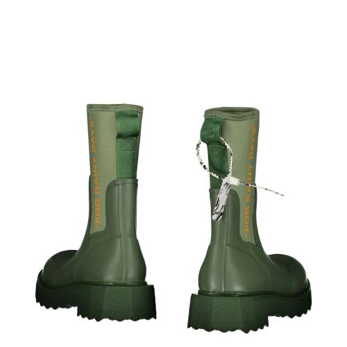 Off-White New Rubber Neoprene Boot Military Green