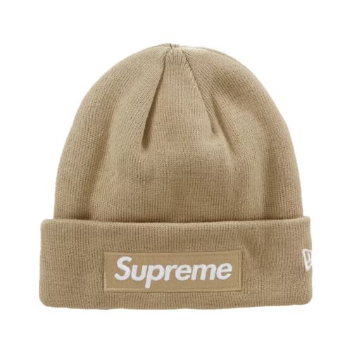 Supreme Box Logo Beanie Tan