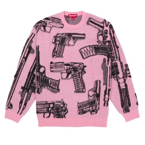 Supreme Guns Sweater Pink
