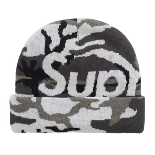 Supreme Big Logo Beanie Snow Camo
