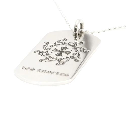 Chrome Hearts Dog Tag Shine Los Angeles With Ball Chain