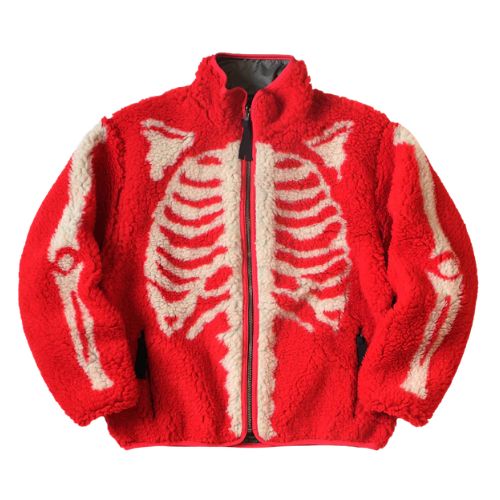 Kapital Bone Pattern Boa Fleece Reversible Jacket