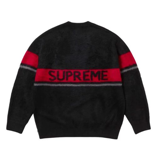 Supreme Brushed Stripe Sweater Black