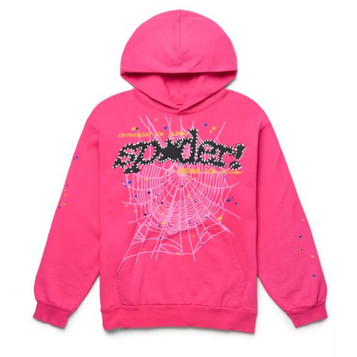 Sp5der P*NK V2 Hoodie Pink