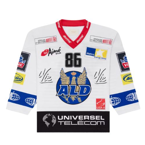 Aimé Leon Dore Team Hockey Jersey White