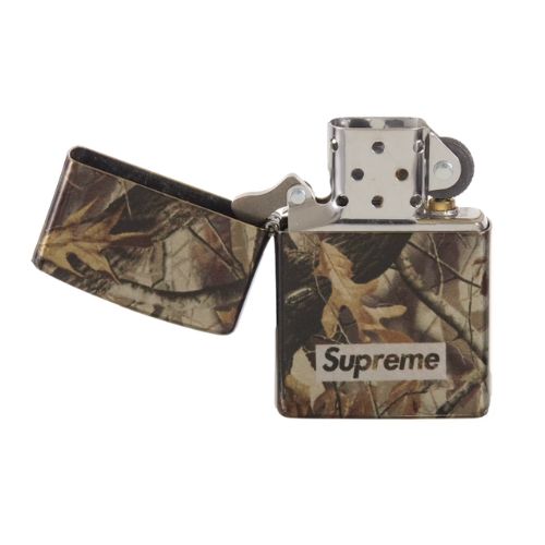 Supreme Camo Logo Zippo Realtree Hardwoods Camo