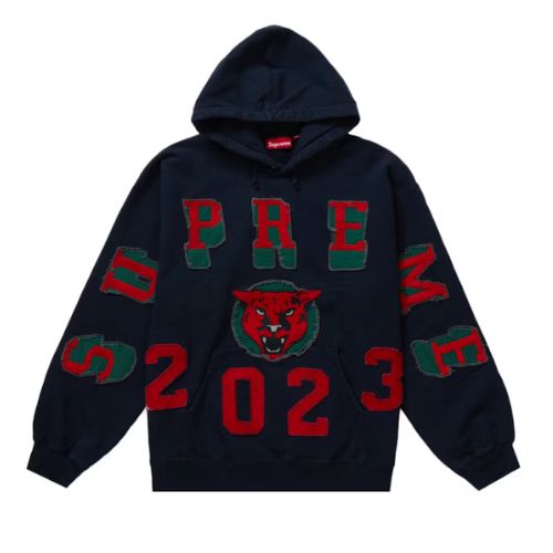 Supreme Washed Panther Hooded Navy