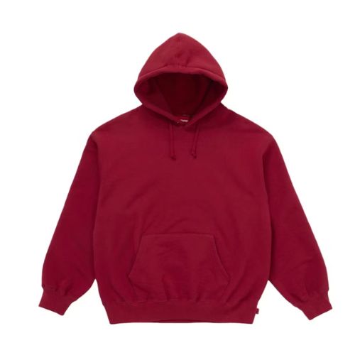 Supreme Satin Appliqué Hooded Sweatshirt (FW25) Red