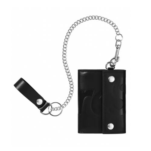 Supreme Leather Chain Wallet Black