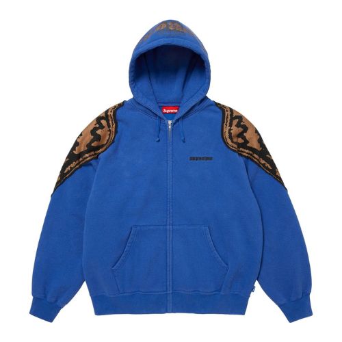 Supreme Wings Zip Up Hooded Sweatshirt (FW25) Royal