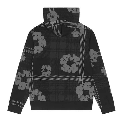 Denim Tears Plaid Cotton Wreath Zip Up Hoodie