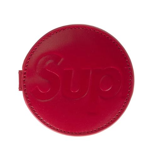 Supreme Leather Pocket Mirror Red