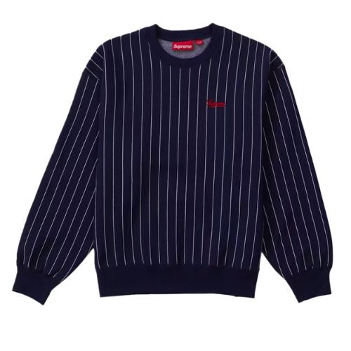 Supreme Pinstripe Crewneck Navy