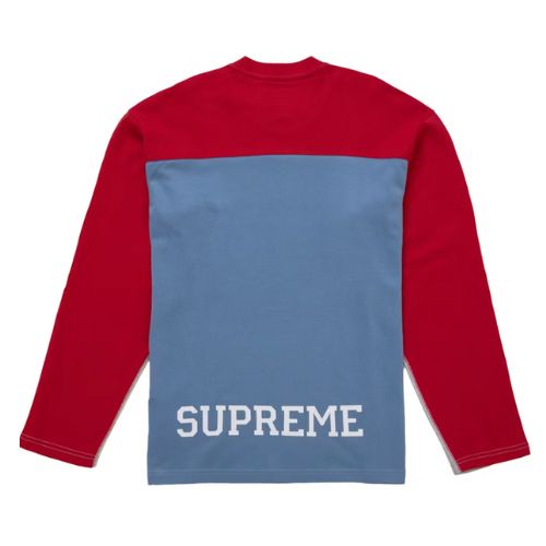 Supreme Split L/S Football Top Grey