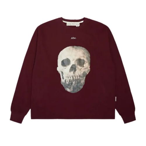 ABC Skull Long Sleeve Burgundy