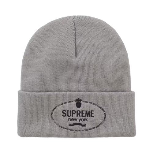 Supreme Crest Beanie Grey