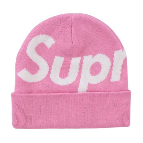 Supreme Big Logo Beanie (FW24) Pink
