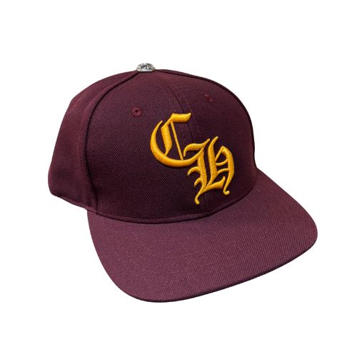 Chrome Hearts CH Patch Baseball Hat Maroon/Gold
