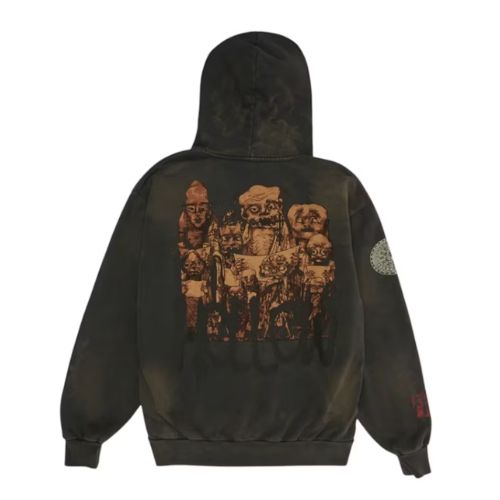 Travis Scott Cactus Jack x Takashi Murakami Hollow Hoodie Brown