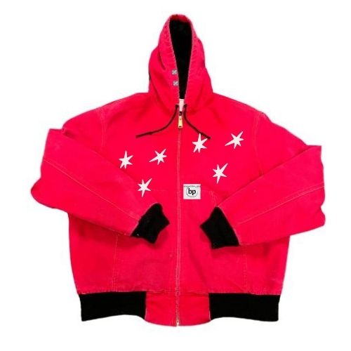 bandeja de plata Chamarra Zip Up Hoodie "joven, millonario & deprimido) Washed Red