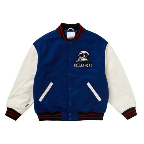 k*o様 Supreme Wave Varsity JACKET Blue Supreme Wave Varsity Jacket Blue – Bandeja de Plata
