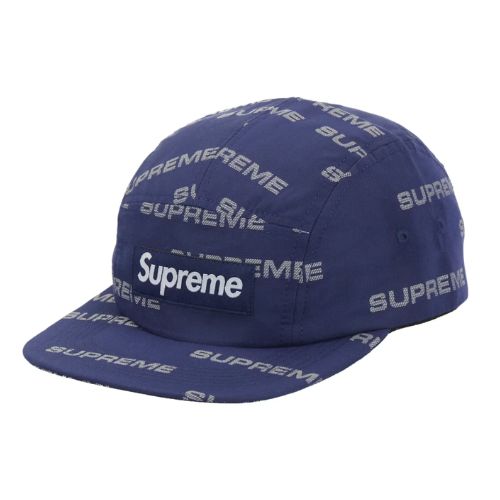 Supreme Reflective Jacquard Camp Cap Blue