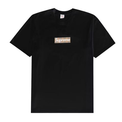 Supreme Burberry Box Logo Tee Black