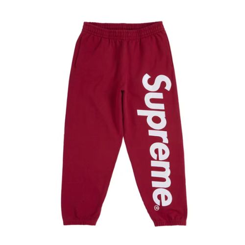 Supreme Satin Appliqué Sweatpant (FW25) Red