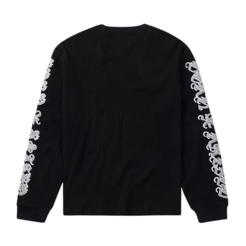 Born x Raised Gothic Embroid Waffle Thermal Black