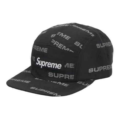 Supreme Reflective Jacquard Camp Cap Black