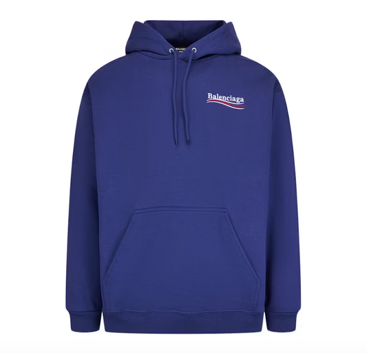 Balenciaga Political Campain Hoodie Blue