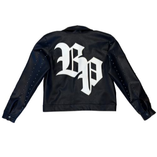 bandeja de plata chamarra pitón negra