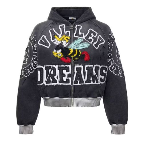 Vale Forever Anthem Zip Up Hoodie Black