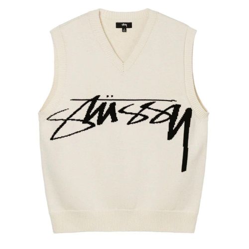 Stüssy Logo Vest Beige