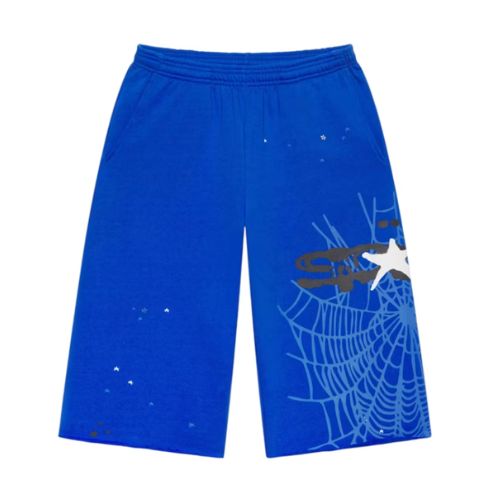 Sp5der Heavy Web Long Short Blue
