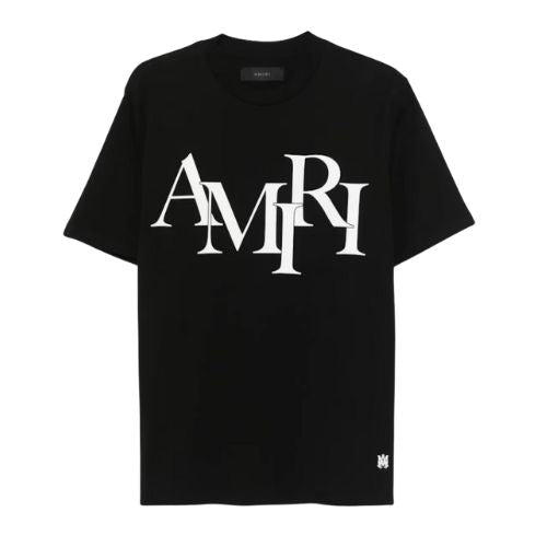 Amiri Straggered Black Tee