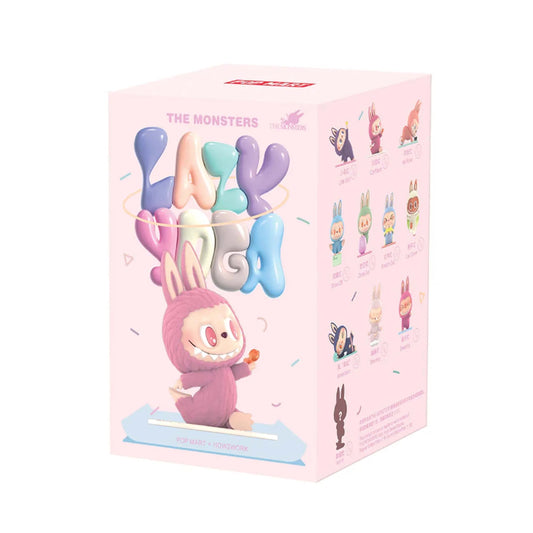 Pop Mart Labubu The Monster Lazy Yoga Series Figure Sealed Case